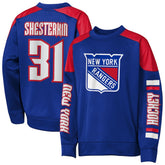 NHL Igor Shesterkin New York Rangers Outerstuff Youth Best Defense Name & Number Crewneck Sweatshirt