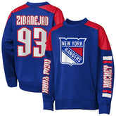NHL Mika Zibanejad New York Rangers Outerstuff Youth Best Defense Name & Number Crewneck Sweatshirt