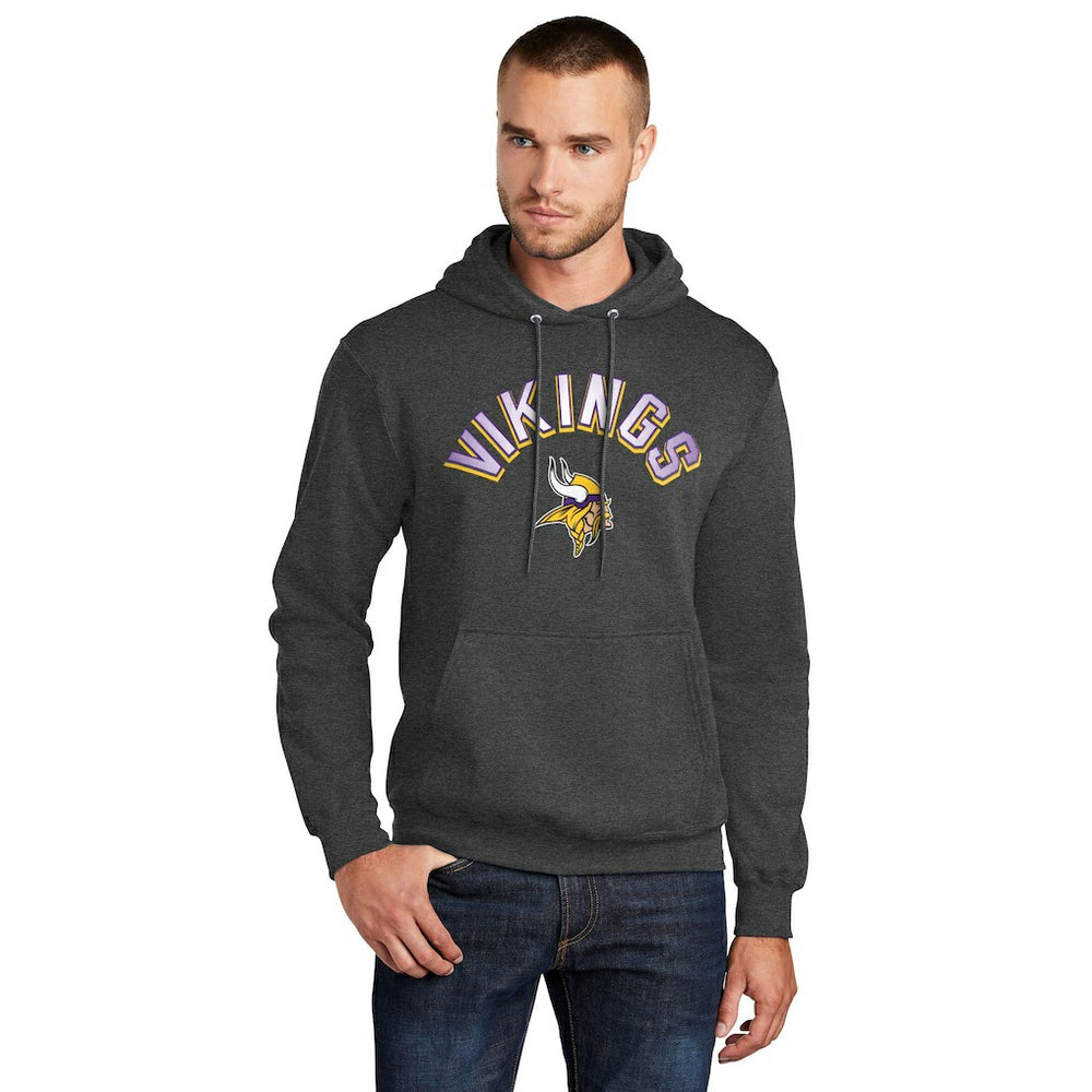 Starter Arch Over Logo Pullover Hoodie - Minnesota Vikings Hoodies