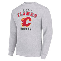 NHL Calgary Flames Men's Starter Team Logo Fleece Pullover Sweatshirt