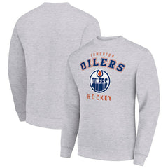 NHL Edmonton Oilers Men's Starter Team Logo Fleece Pullover Sweatshirt