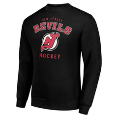 NHL New Jersey Devils Men's Starter Team Logo Fleece Pullover Sweatshirt