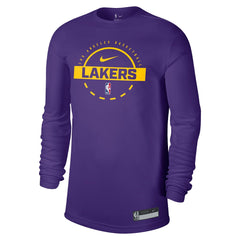 Nike Los Angeles Lakers 2025/26 On-Court Flare Dri-FIT Practice Long Sleeve Tri-Blend T-Shirt