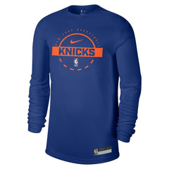 Nike New York Knicks 2025/26 On-Court Flare Dri-FIT Practice Long Sleeve Tri-Blend T-Shirt