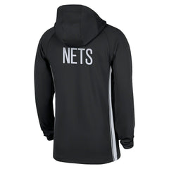 Nike Brooklyn Nets Authentic On Court Zone Quarter-Zip Dri-FIT Hoodie Jacket