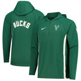 Nike Milwaukee Bucks Authentic On Court Zone Quarter-Zip Dri-FIT Hoodie Jacket