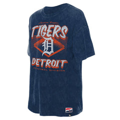 Navy Detroit Tigers New Era Women's Mineral Wash Oversized T-Shirt
