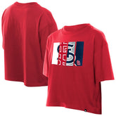 Red St. Louis Cardinals New Era Women's Boxy Foil Logo T-Shirt