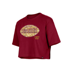 Girl's Flip Sequin Boxy T-Shirt - Washington Commanders T-shirts
