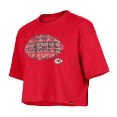 Girl's Flip Sequin Boxy T-Shirt - Kansas City Chiefs T-shirts