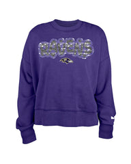 Girl's Flip Sequin Sweatshirt - Baltimore Ravens Sweatshirts