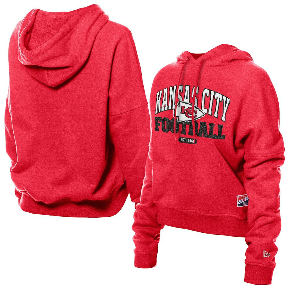 Women's Throwback Boxy Hoodie Sweatshirt - Kansas City Chiefs Hoodies