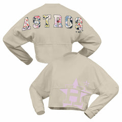 Cream Houston Astros Fanatics Women's Floral Preppy Cropped Long Sleeve T-Shirt