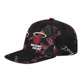 Miami Heat Outerstuff Youth Street Hooper Allover Print Snapback Hat