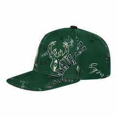 Milwaukee Bucks Outerstuff Youth Street Hooper Allover Print Snapback Hat