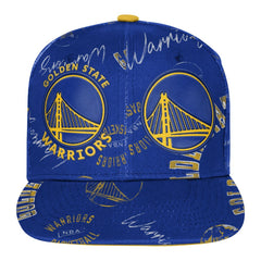 Golden State Warriors Outerstuff Youth Street Hooper Allover Print Snapback Hat sale