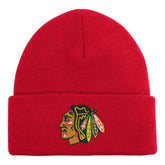 NHL Chicago Blackhawks Outerstuff Youth 2.0 Essential Cuffed Knit Hat