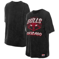 New Era Chicago Bulls Women's Throwback Mineral Wash Oversized T-Shirt sale