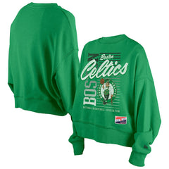 New Era Boston Celtics Women's Boxy Throwback Mineral Wash Sweatshirt