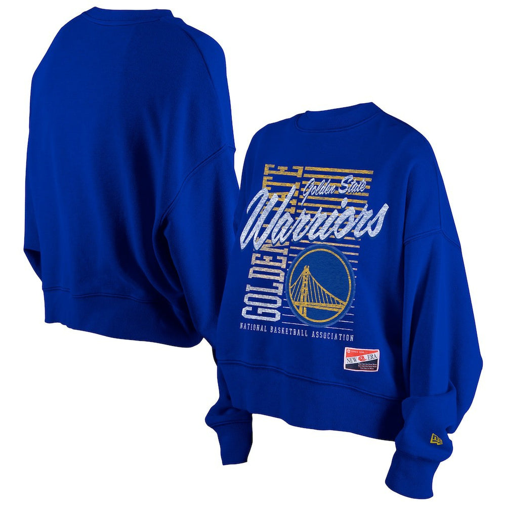 New Era Golden State Warriors Women's Boxy Throwback Mineral Wash Sweatshirt sale