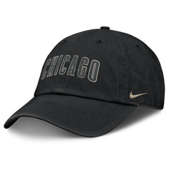 Black Chicago Cubs Nike Camo Pack Club Adjustable Hat