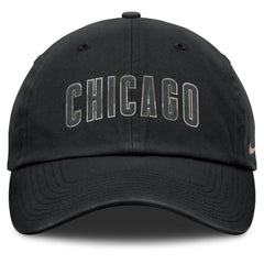 Black Chicago Cubs Nike Camo Pack Club Adjustable Hat