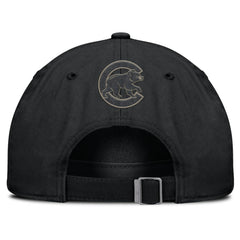 Black Chicago Cubs Nike Camo Pack Club Adjustable Hat