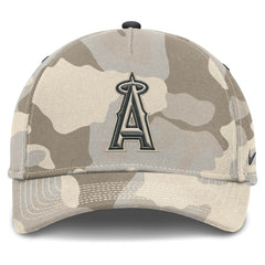 Natural Los Angeles Angels Nike Camo Pack Rise Adjustable Hat