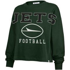 '47 Women's Outreach City Oversized Long Sleeve T-Shirt - New York Jets T-shirts