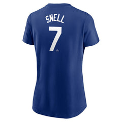 Blue Blake Snell Los Angeles Dodgers Nike Women's Cooperstown Collection Fuse Name & Number T-Shirt