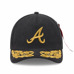 Black Atlanta Braves New Era x Alpha Industries A-Frame 9FORTY Adjustable Hat