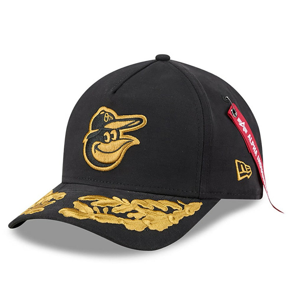 Black Baltimore Orioles New Era x Alpha Industries A-Frame 9FORTY Adjustable Hat