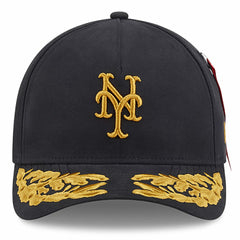Black New York Mets New Era x Alpha Industries A-Frame 9FORTY Adjustable Hat