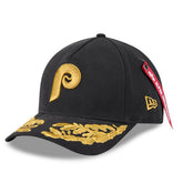 Black Philadelphia Phillies New Era x Alpha Industries A-Frame 9FORTY Adjustable Hat