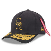 Black Colorado Rockies New Era x Alpha Industries A-Frame 9FORTY Adjustable Hat