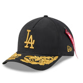 Black Los Angeles Dodgers New Era x Alpha Industries A-Frame 9FORTY Adjustable Hat