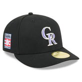 Black Colorado Rockies New Era Baseball Hall of Fame 59FIFTY Low Profile Fitted Hat