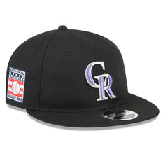 Black Colorado Rockies New Era Baseball Hall of Fame Retro Crown 9FIFTY Adjustable Hat
