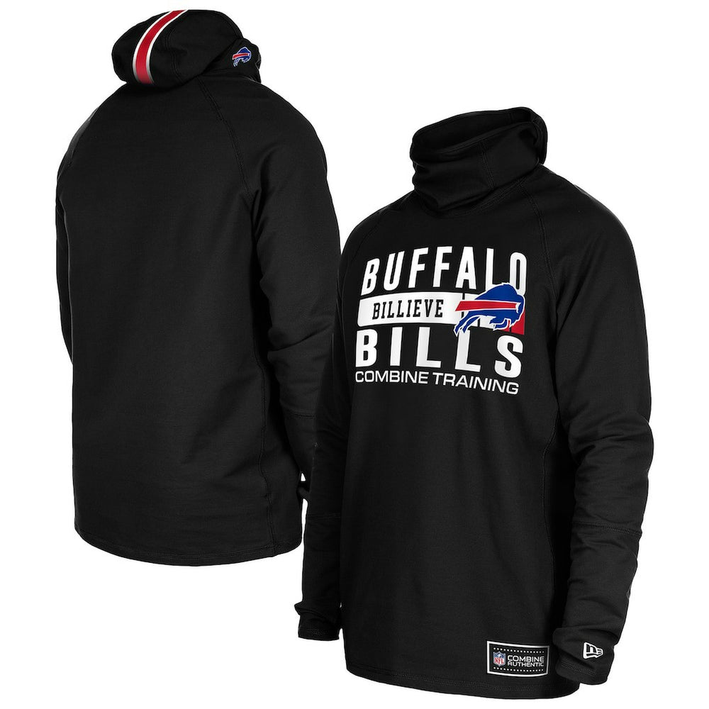 Functional Fandom Balaclava Helmet Stripe Tri-Blend Hoodie - Buffalo Bills Hoodies