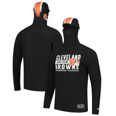 Functional Fandom Balaclava Helmet Stripe Tri-Blend Hoodie - Cleveland Browns Hoodies