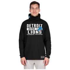 Functional Fandom Balaclava Helmet Stripe Tri-Blend Hoodie - Detroit Lions Hoodies
