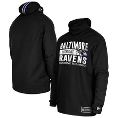 Functional Fandom Balaclava Helmet Stripe Tri-Blend Hoodie - Baltimore Ravens Hoodies