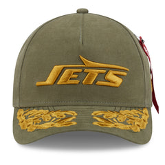 x Alpha Industries A-Frame 9FORTY Adjustable Hat - New York Jets Hats