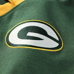 Women's Plus Size Throwback Lace-Up Long Sleeve T-Shirt - Green Bay Packers T-shirts