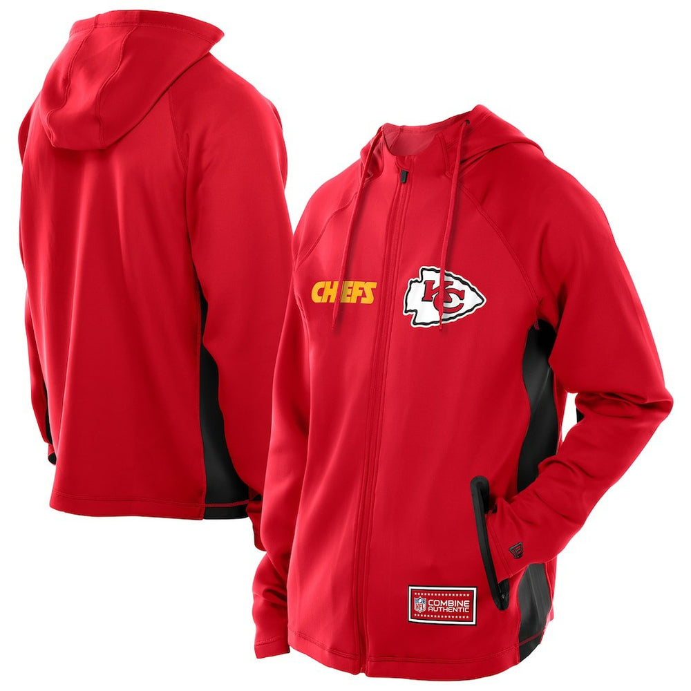 Combine Authentic Raglan Scuba Full-Zip Hoodie - Kansas City Chiefs Hoodies