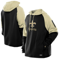 Combine Authentic Color Block Raglan Pullover Hoodie - New Orleans Saints Hoodies