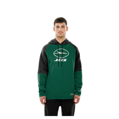Combine Authentic Color Block Raglan Pullover Hoodie - New York Jets Hoodies