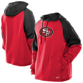 Combine Authentic Color Block Raglan Pullover Hoodie - San Francisco 49ers Hoodies