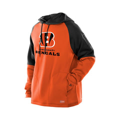 Combine Authentic Color Block Raglan Pullover Hoodie - Cincinnati Bengals Hoodies