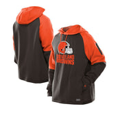 Combine Authentic Color Block Raglan Pullover Hoodie - Cleveland Browns Hoodies
